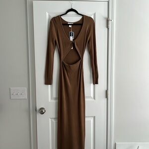 House of Harlow 1960 Brown Long Sleeve Dress